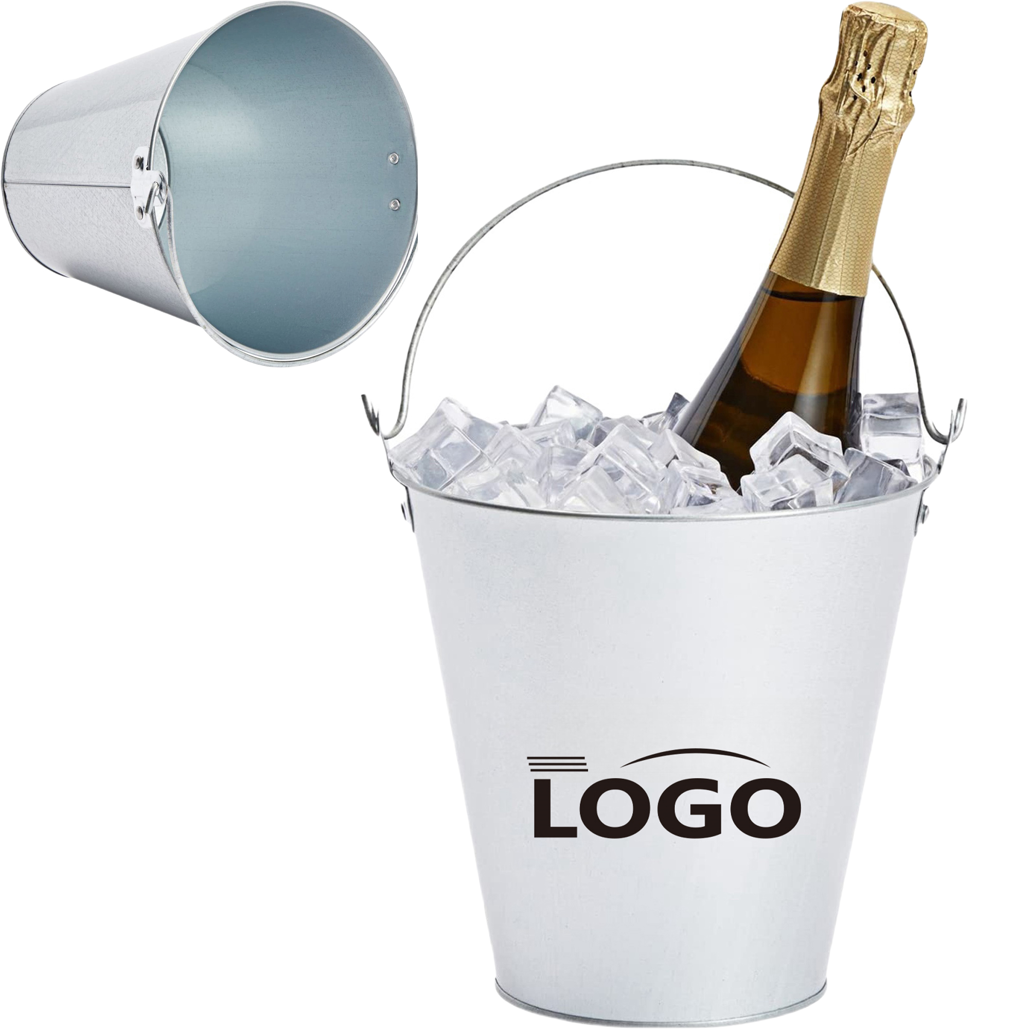 Galvanized Metal Champagne Ice Bucket MOQ20 2