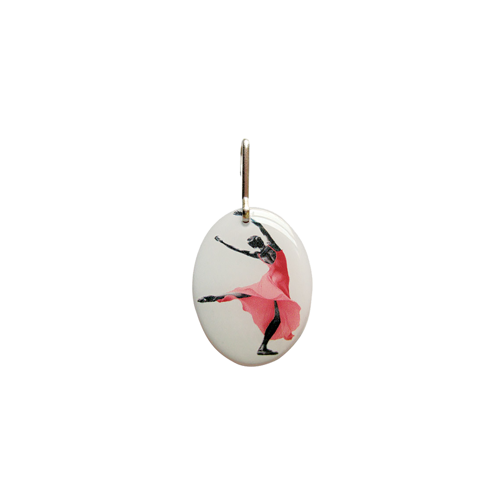 Zipper Pull Charms / Tag with single sided custom shape Up to 1 Sq. In. 2