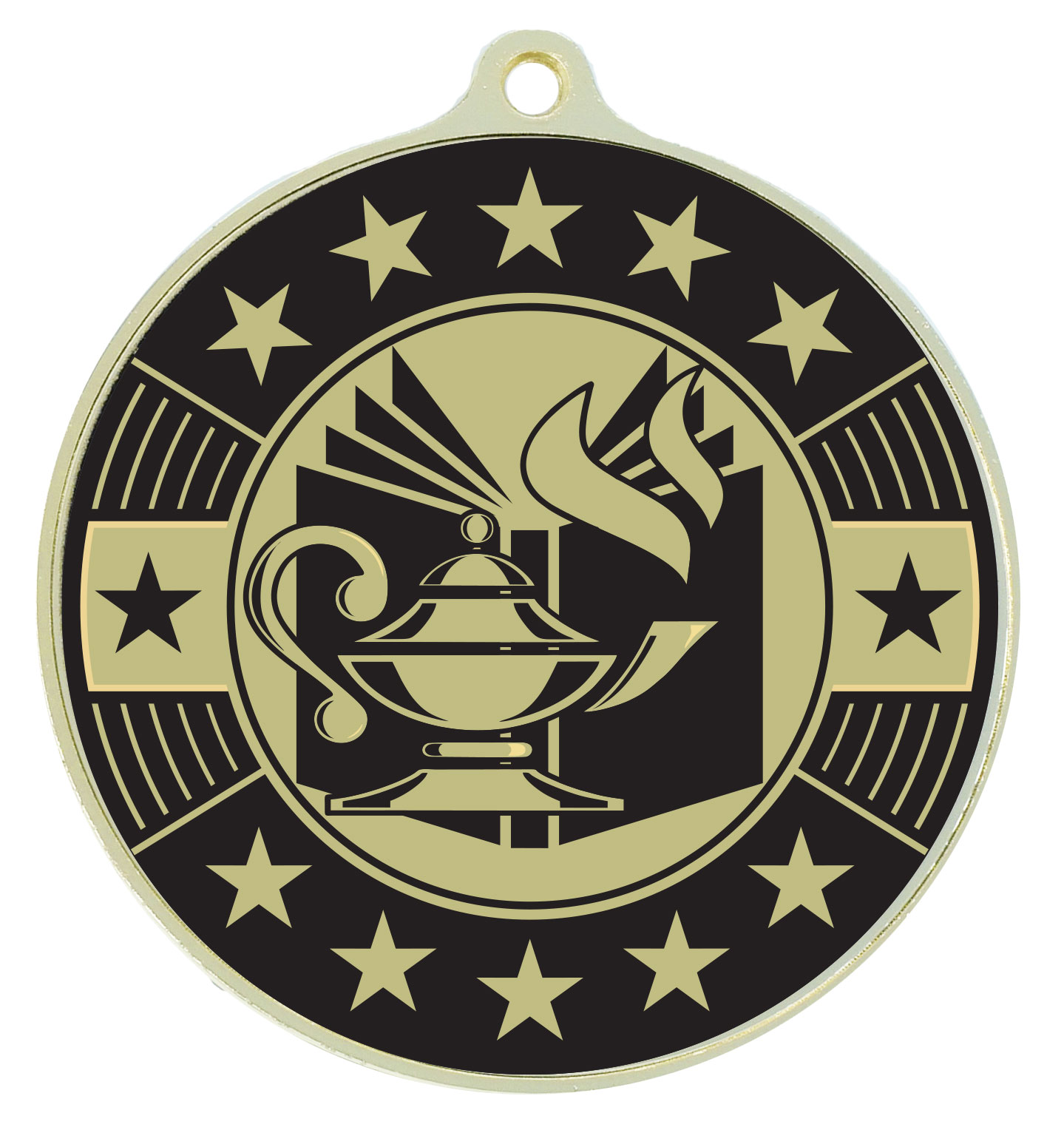 Book & Lamp Simucast Medallion (2-1/8")