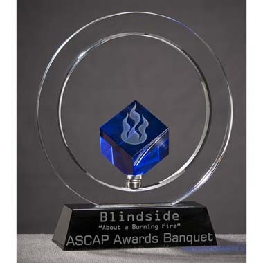 2-Tone Royal Blue and Clear Corporate Award 1
