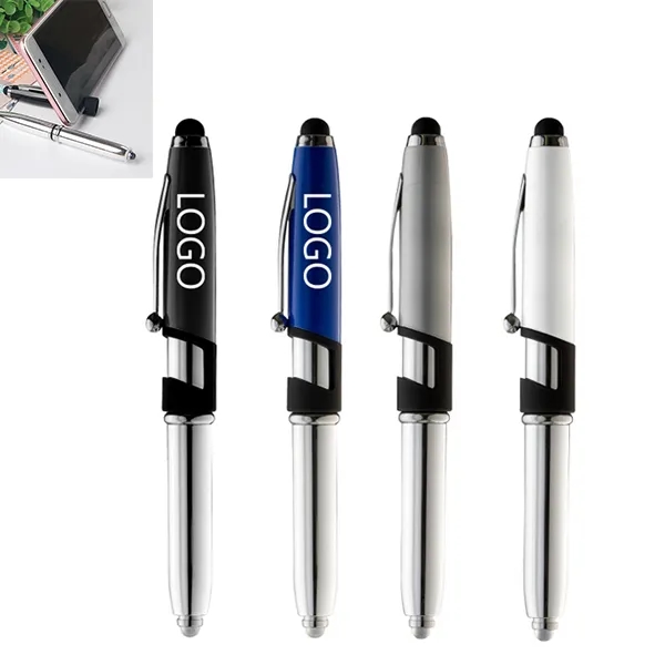 Light-Up Stylus ballpoint Pen with Phone Stand 2