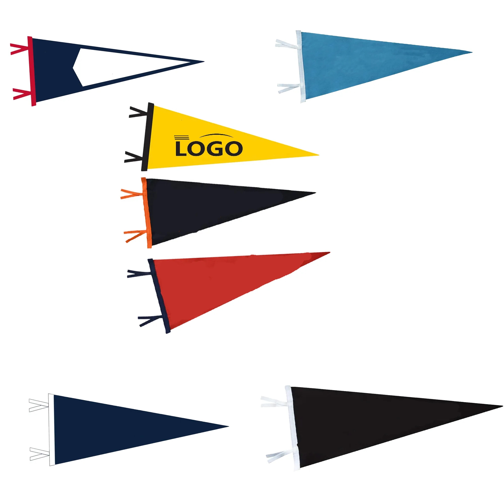 12" x 30" Full Color Felt Pennant MOQ 100PCS 6