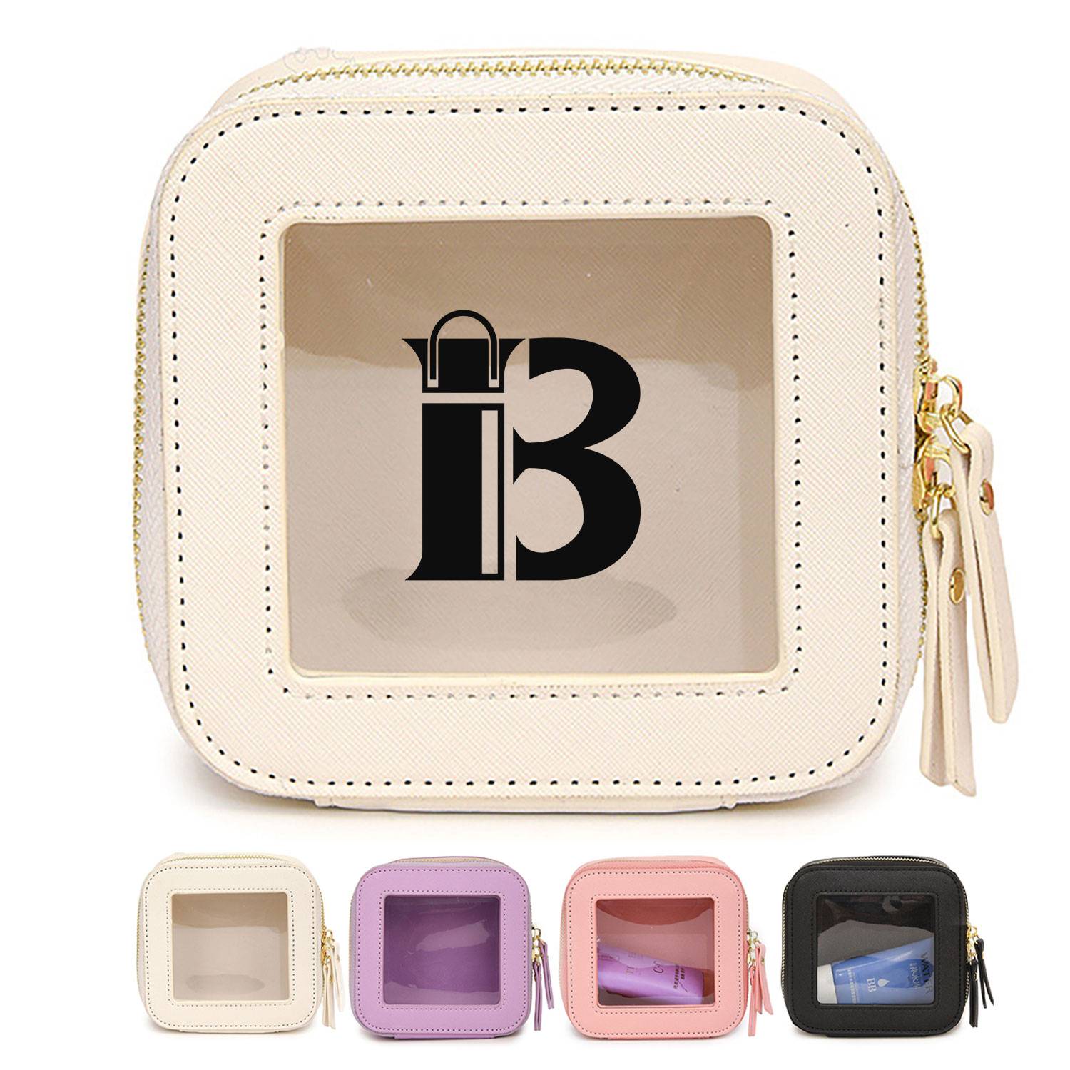 Compact Waterproof Transparent Pu Makeup Bag 2