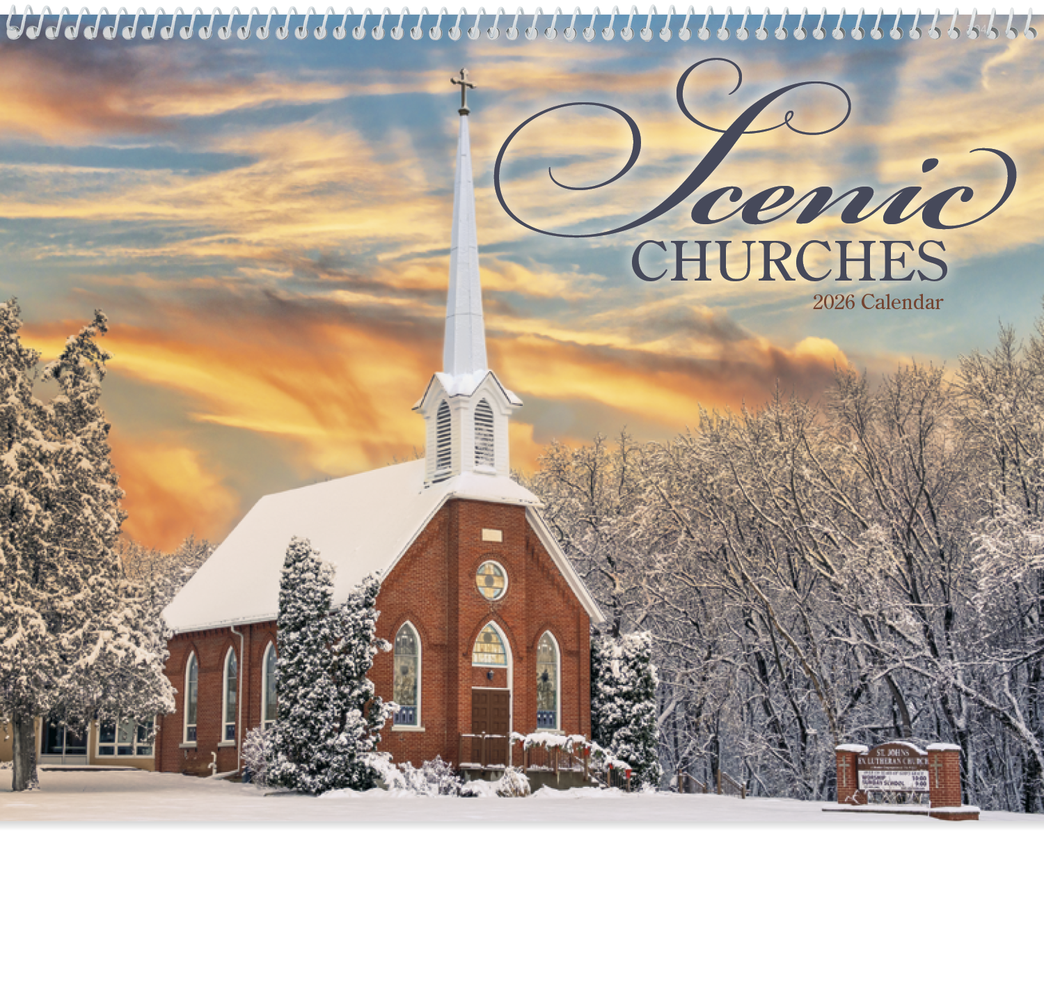 Good Value™ Scenic Churches - Spiral Calendar 10