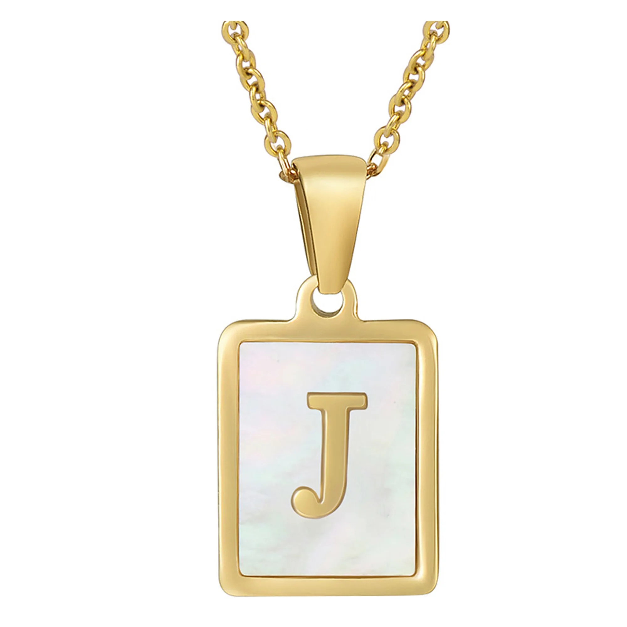 Stainless Steel Alphabet Necklace 7
