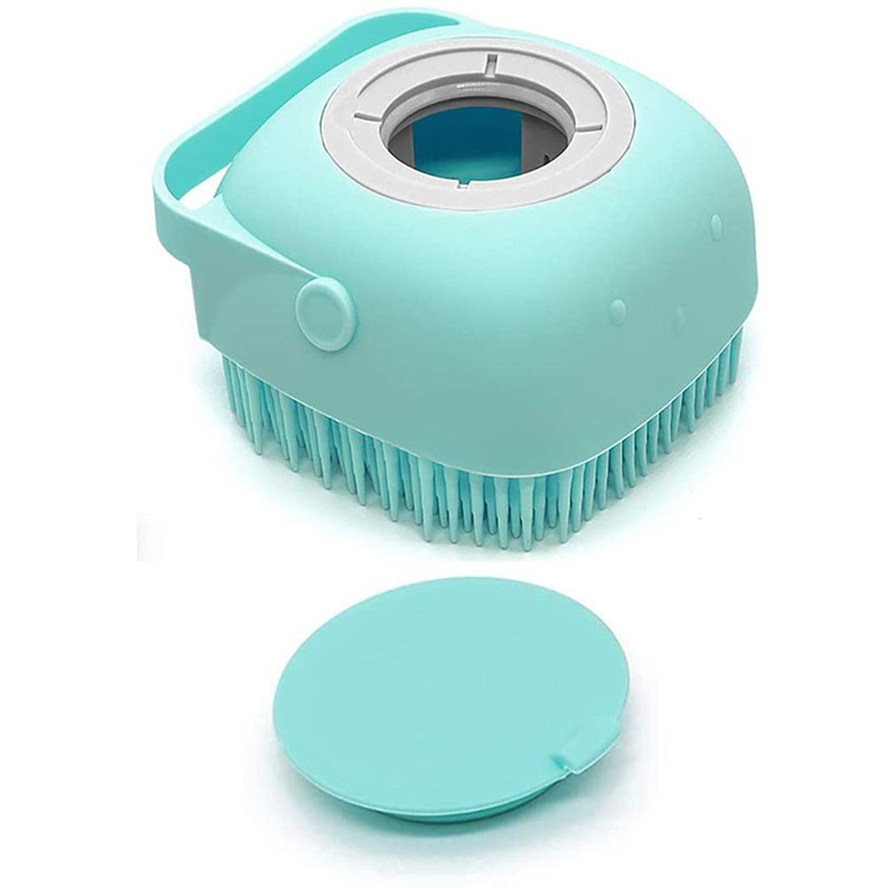 Pet Bath Silicone Brush With Soap And Shampoo Dispenser 2