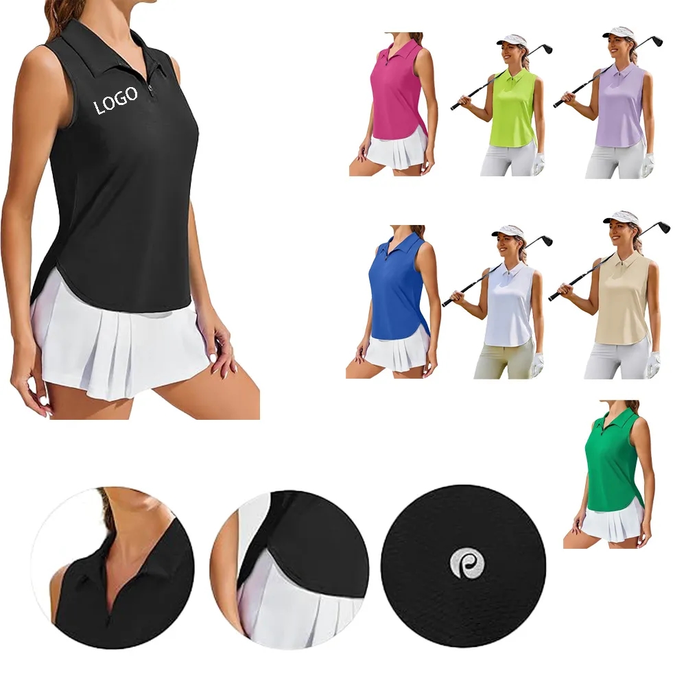 Women's Golf Sleeveless Sports T Shirt 2