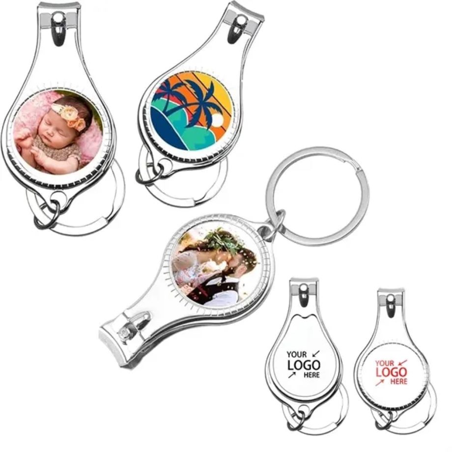 Customizable Nail Clipper Bottle Opener Keychain 3
