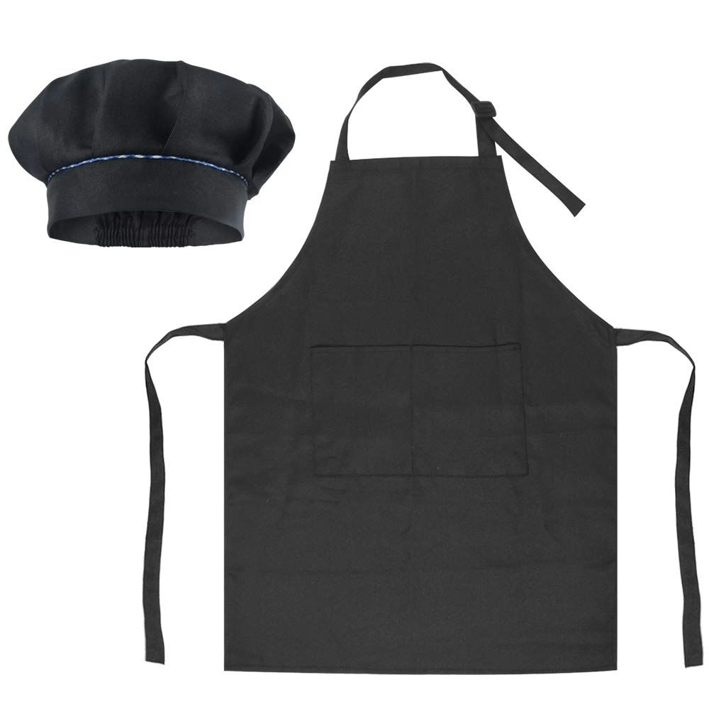 Kids Aprons Chef Hats Set 15