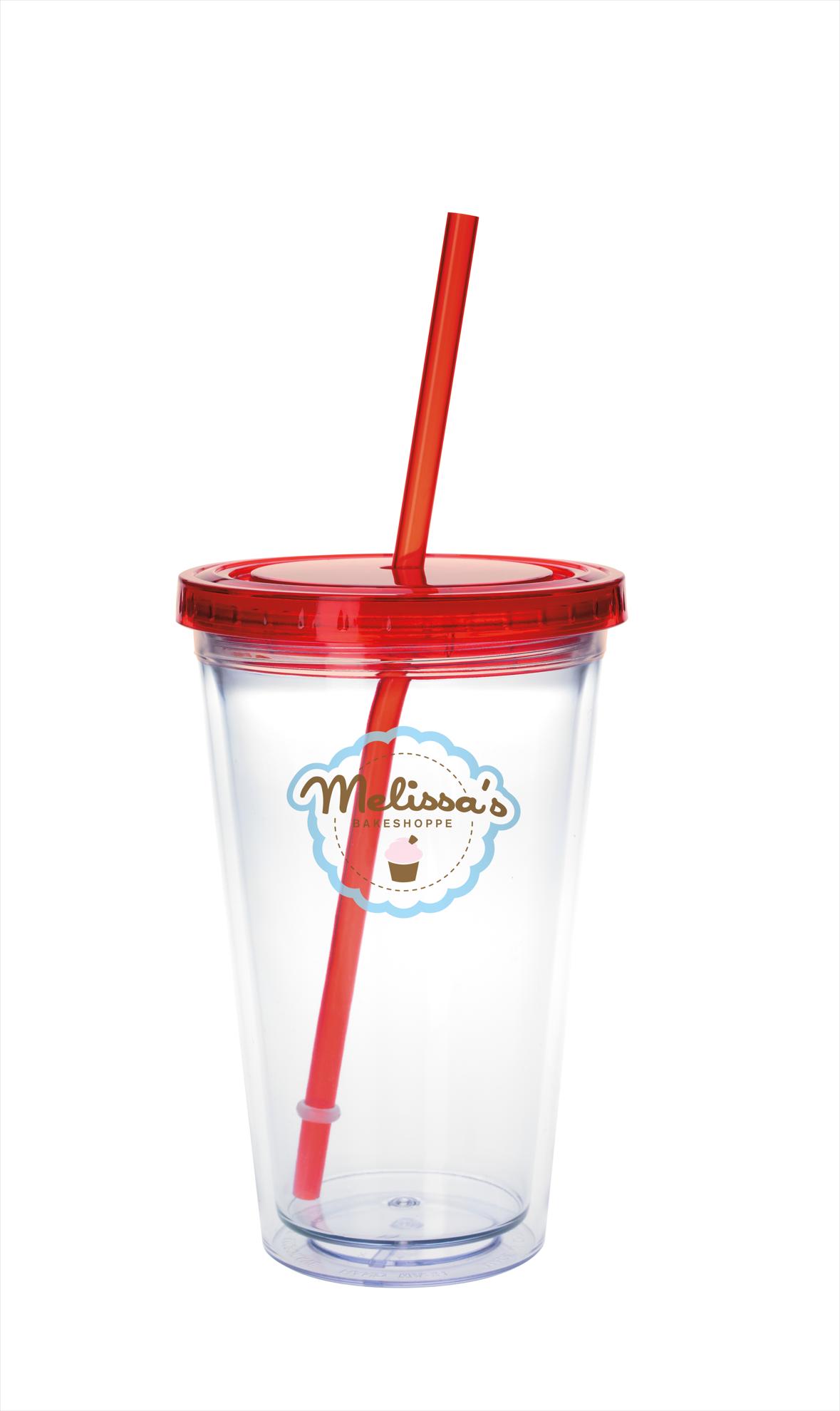 Good Value™ Clear Tumbler with Colored Lid - 18 oz. 64
