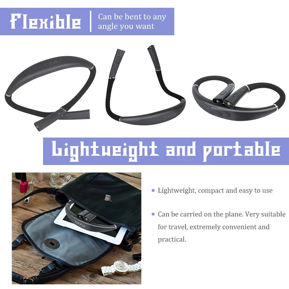 Custom 3 Color 9 Brightness Level LED Neck Reading Light 6