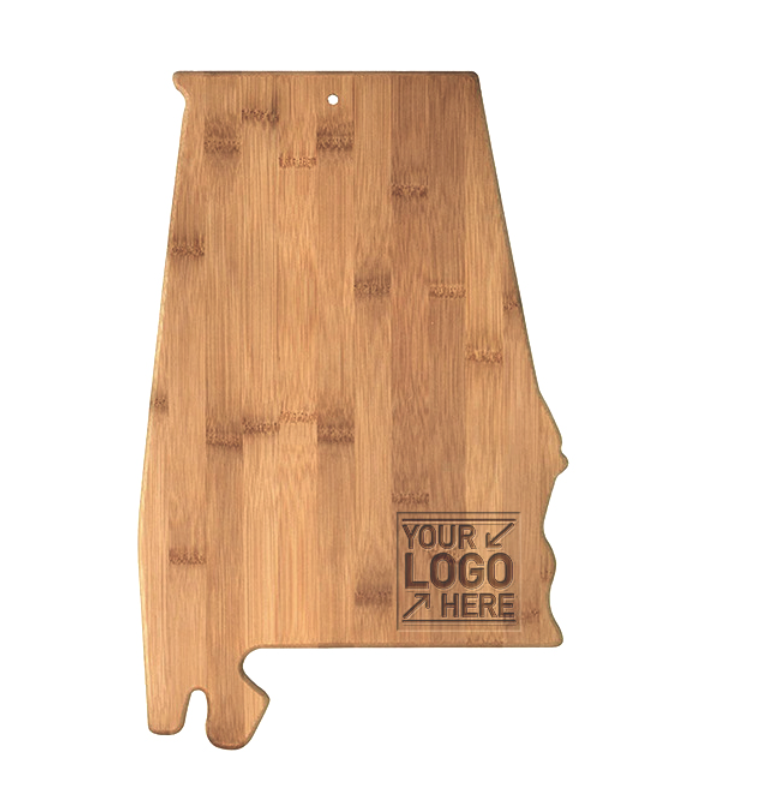 Alabama State Shape Bamboo Cutting Board 2
