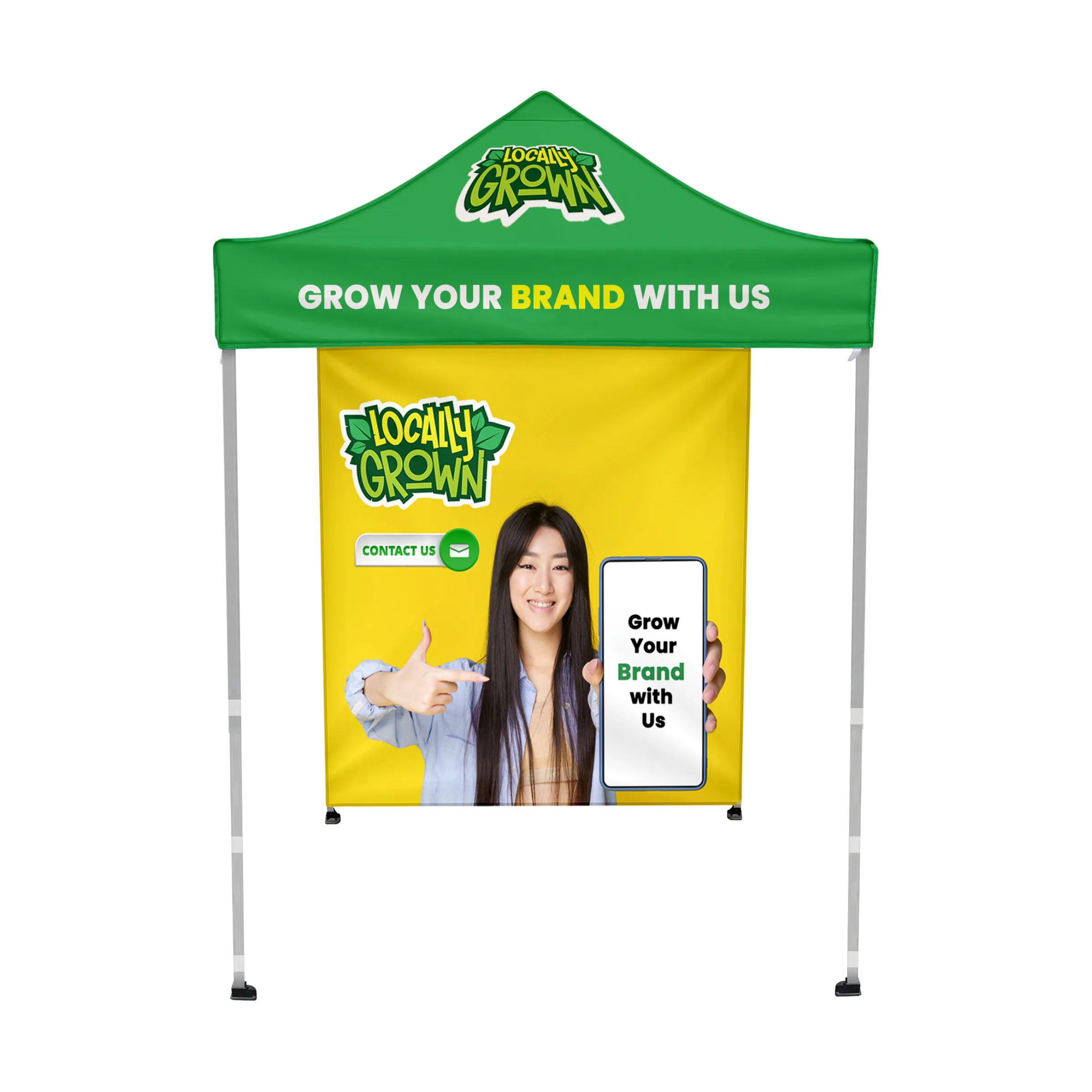 6'x6' Tent Canopy with frame and one full wall 3