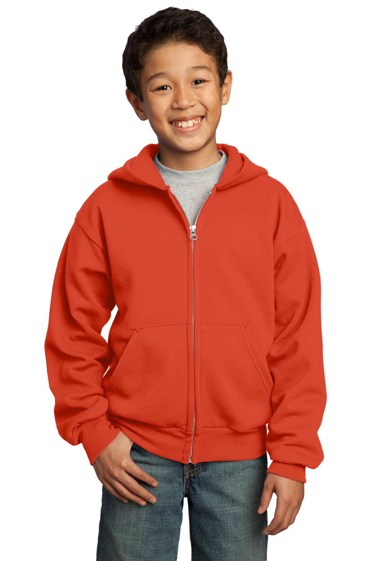 Port & Company® Youth Core Fleece Full-Zip Hooded Sweatshirt 49
