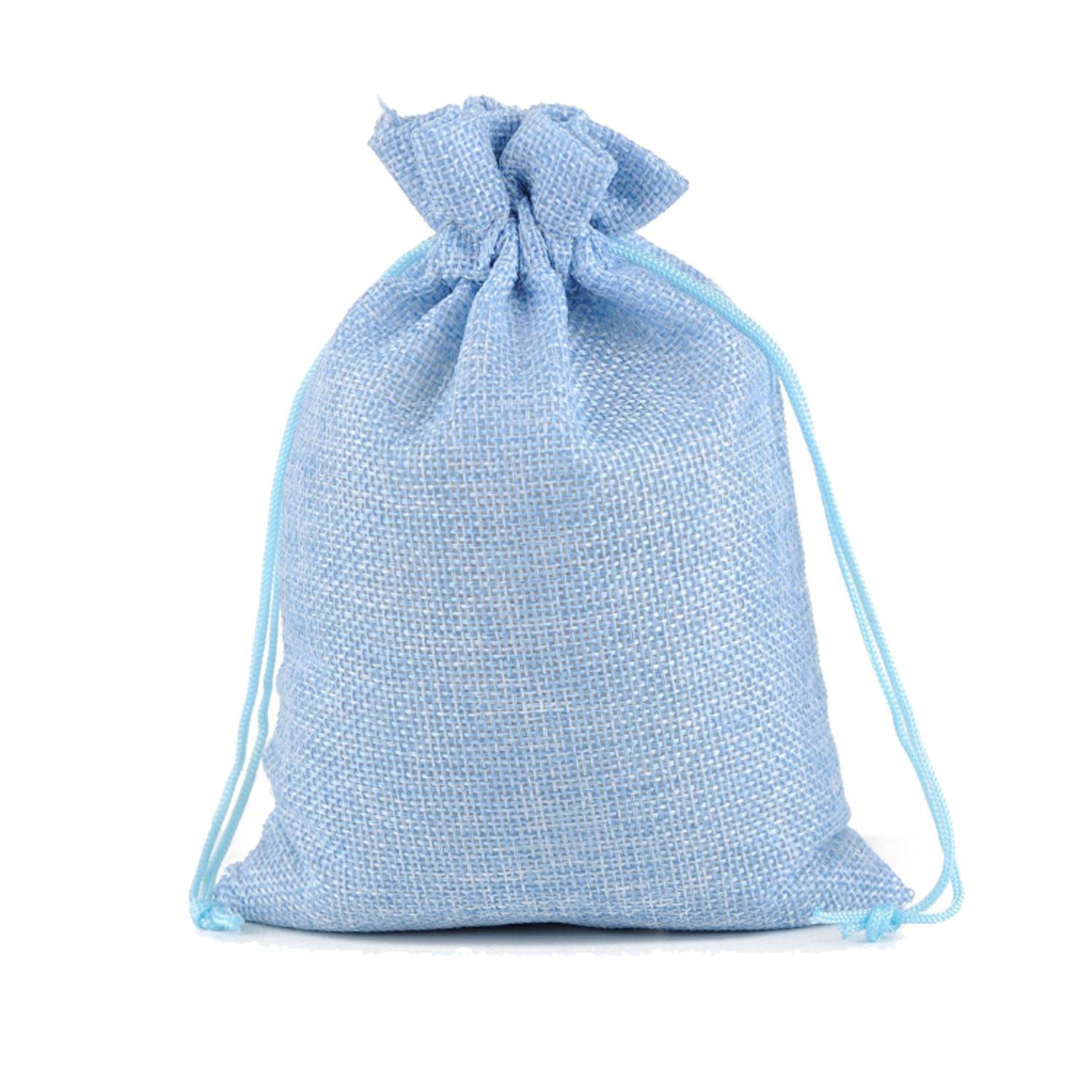 Burlap Drawstring Gift Bag 4