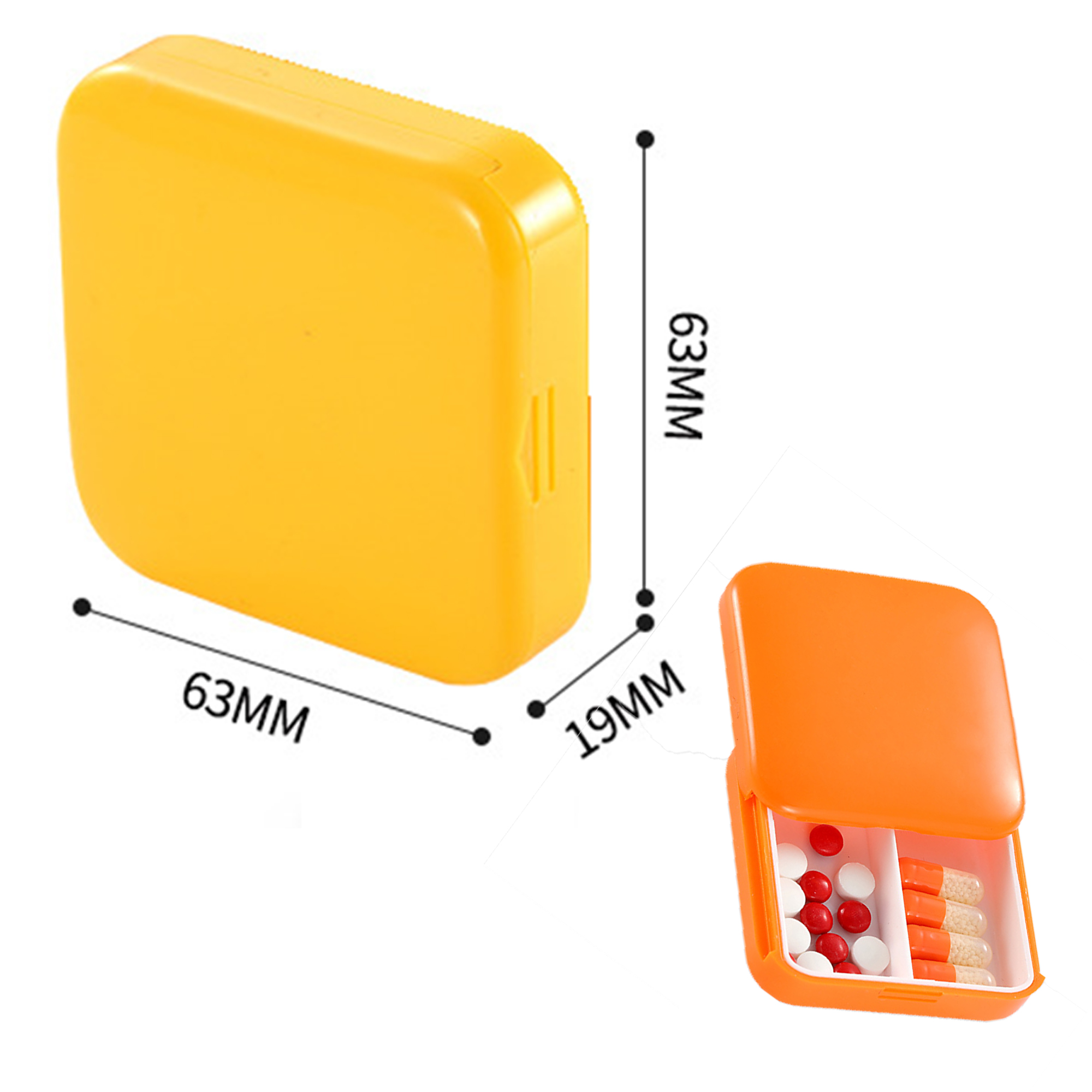 2-Cell Medicine Pill Storage Box 1