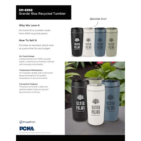 Grande 16oz Recycled Tumbler 86