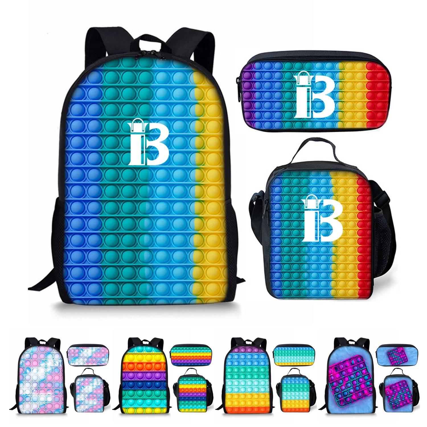 Kids Backpack Set w/ Lunch Bag&Pencil Case 17