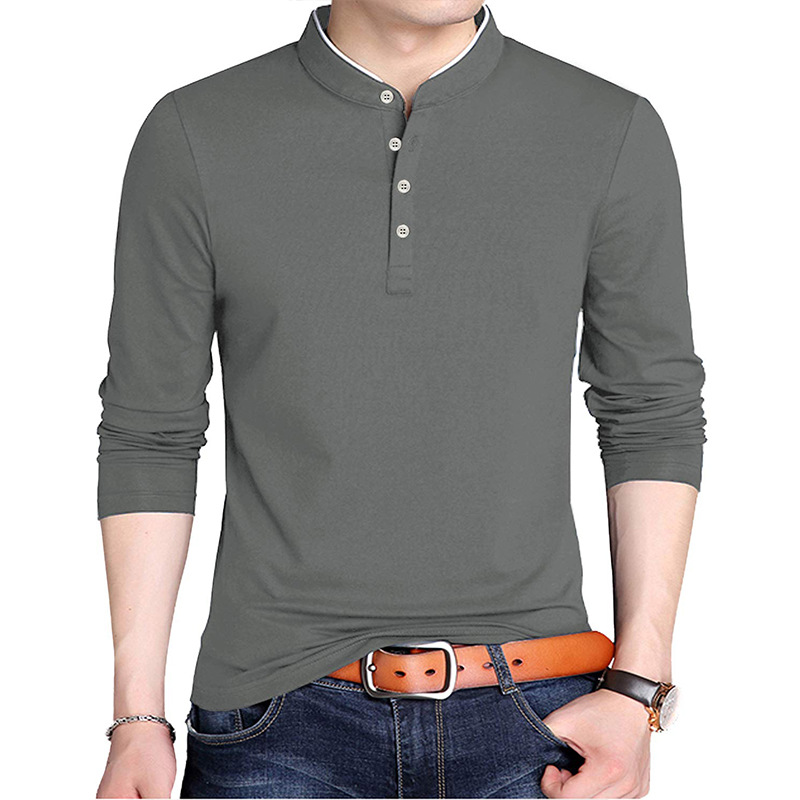 Solid Color Long Sleeve T-shirt 7