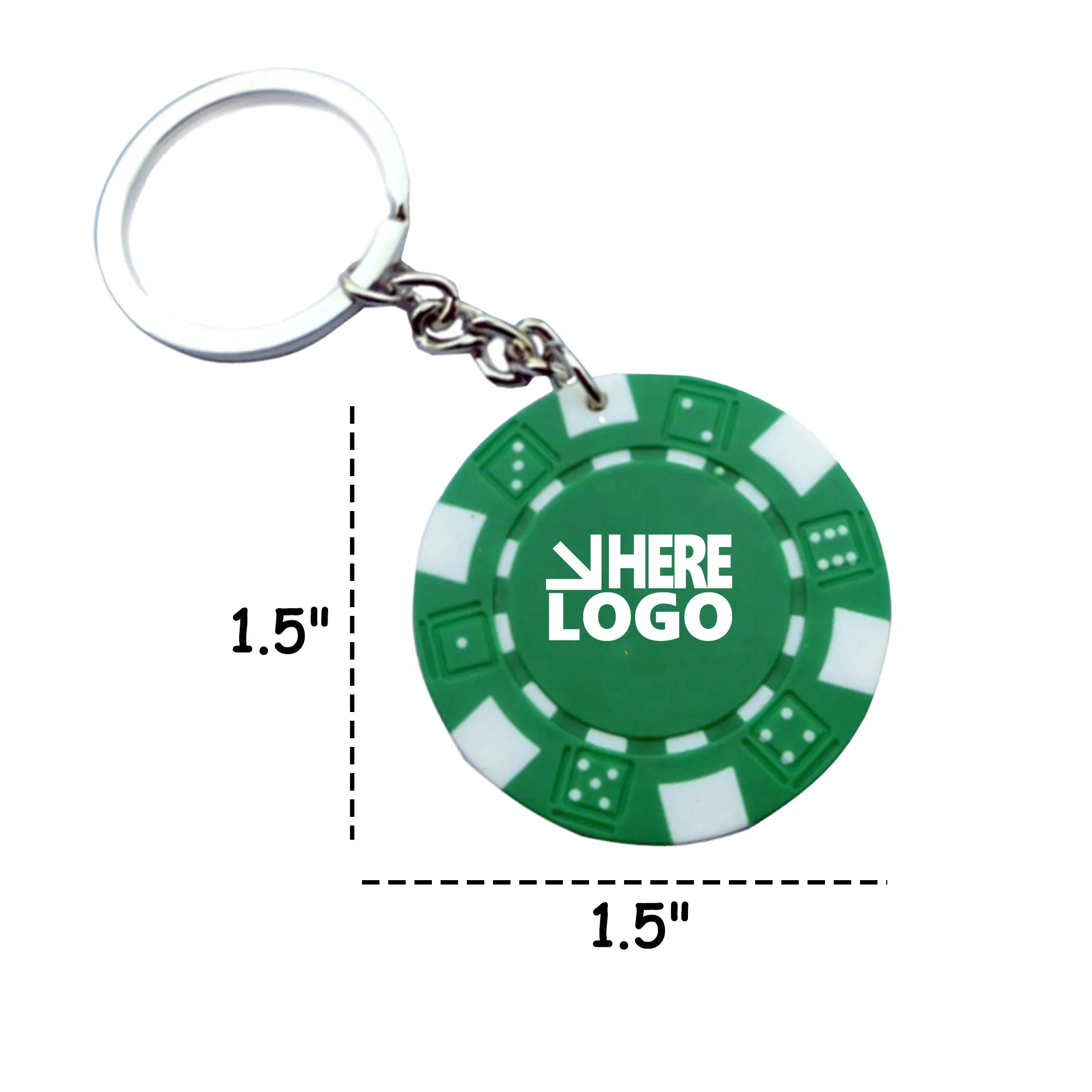 MOQ 20 Poker Chips Keychain Casino Theme 1