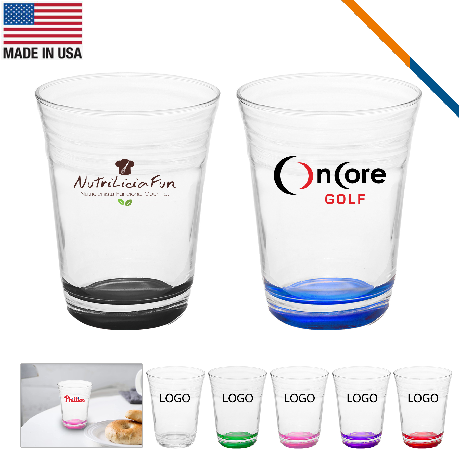 Dion Clear Glass Pint Cups -16 OZ. 6
