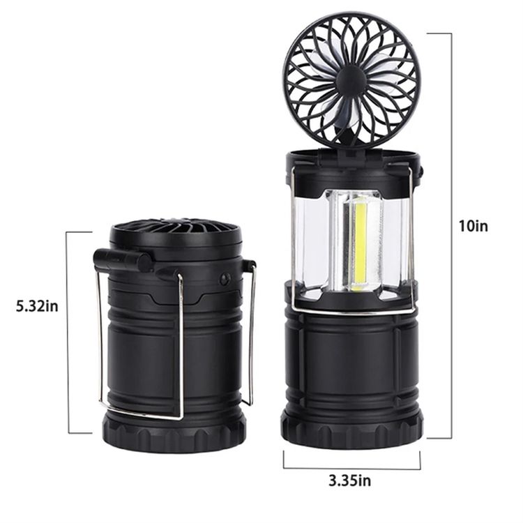 2-in-1 LED Battery Camping Hanging Fan Lantern 4