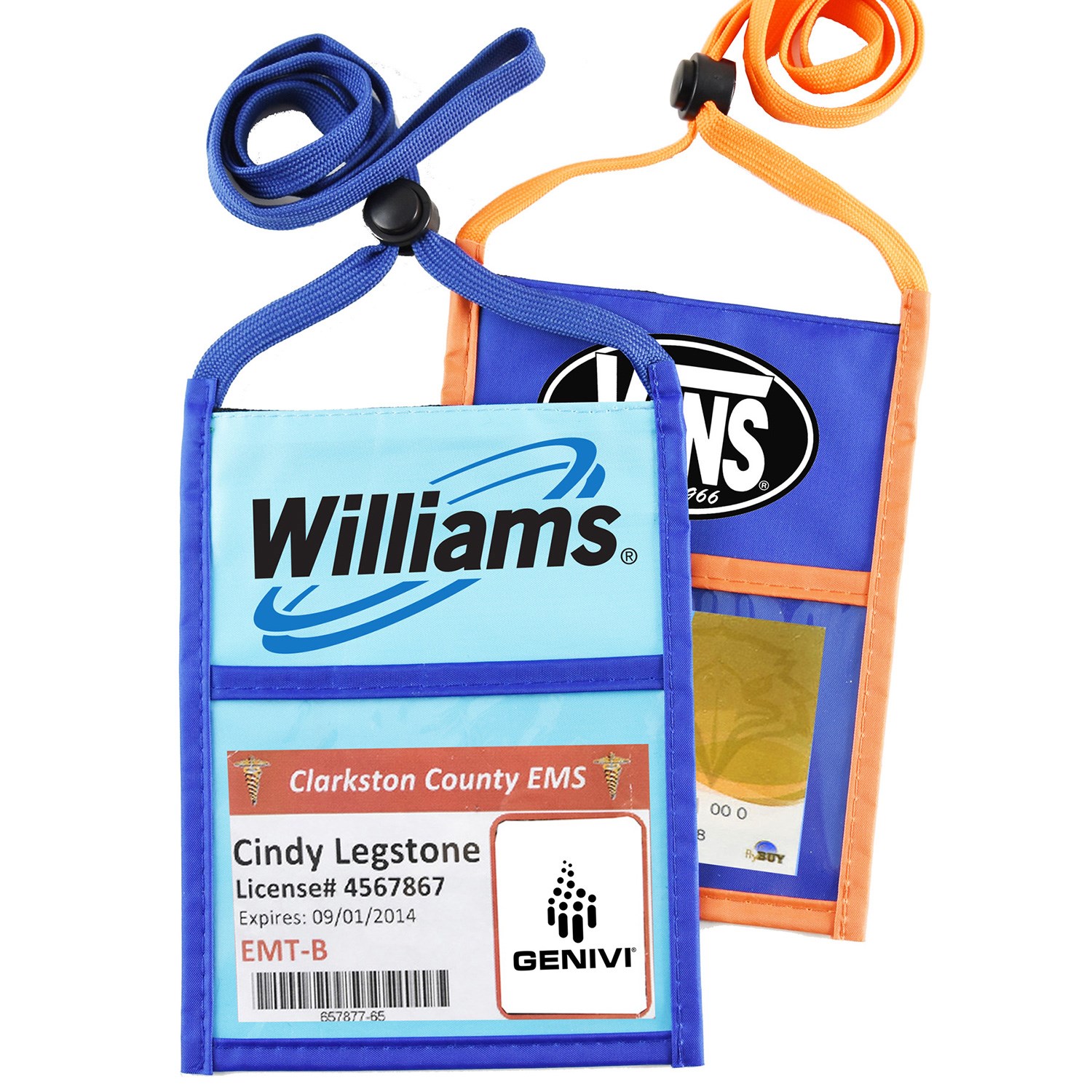 NYLON TWO TONE DOUBLE WINDOW POUCH 3