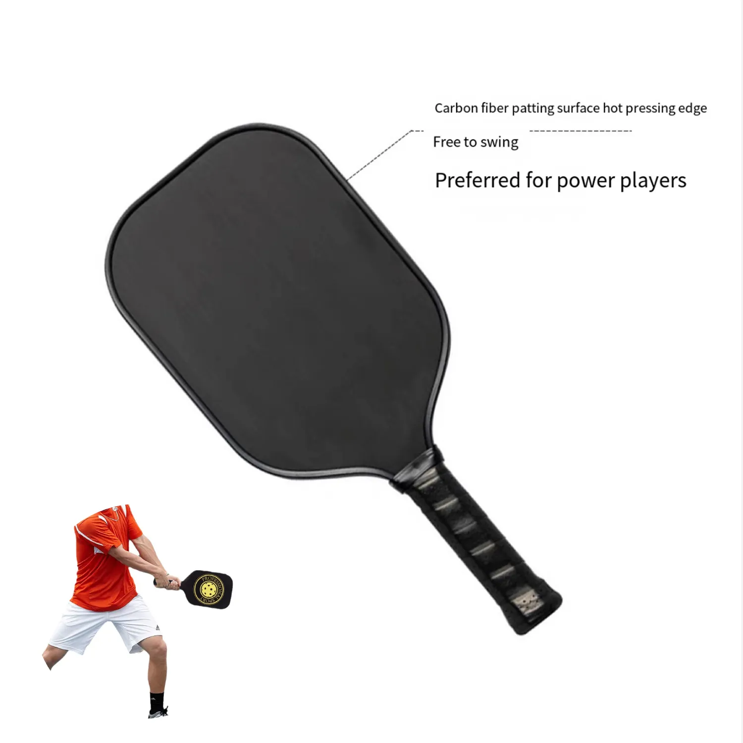 Carbon Fiber Pickleball Paddles Set Lightweight with Bag 4