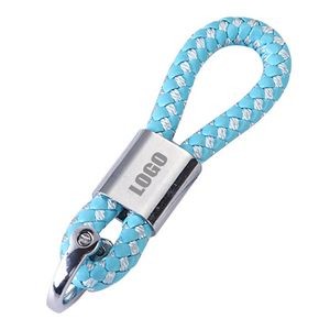 Sophisticated Weaved PU Leather Keychain With Plastic Buckle 28