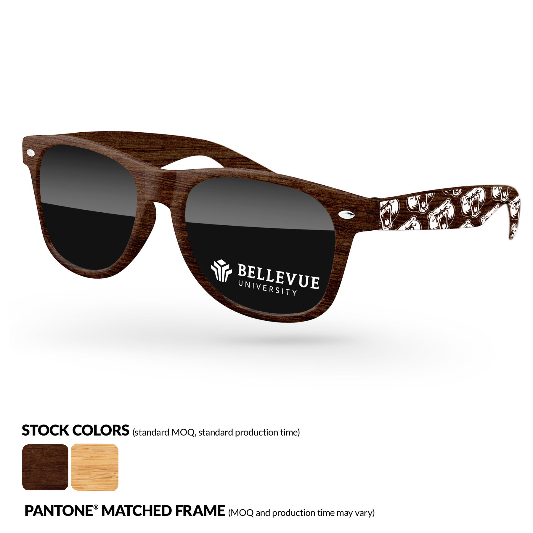 Faux-wood Retro Sunglasses 2