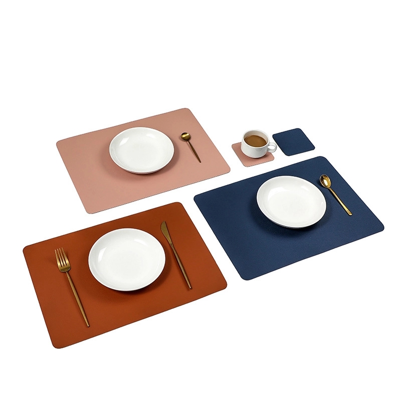 Waterproof Oil-proof Leather Sector Placemat 5