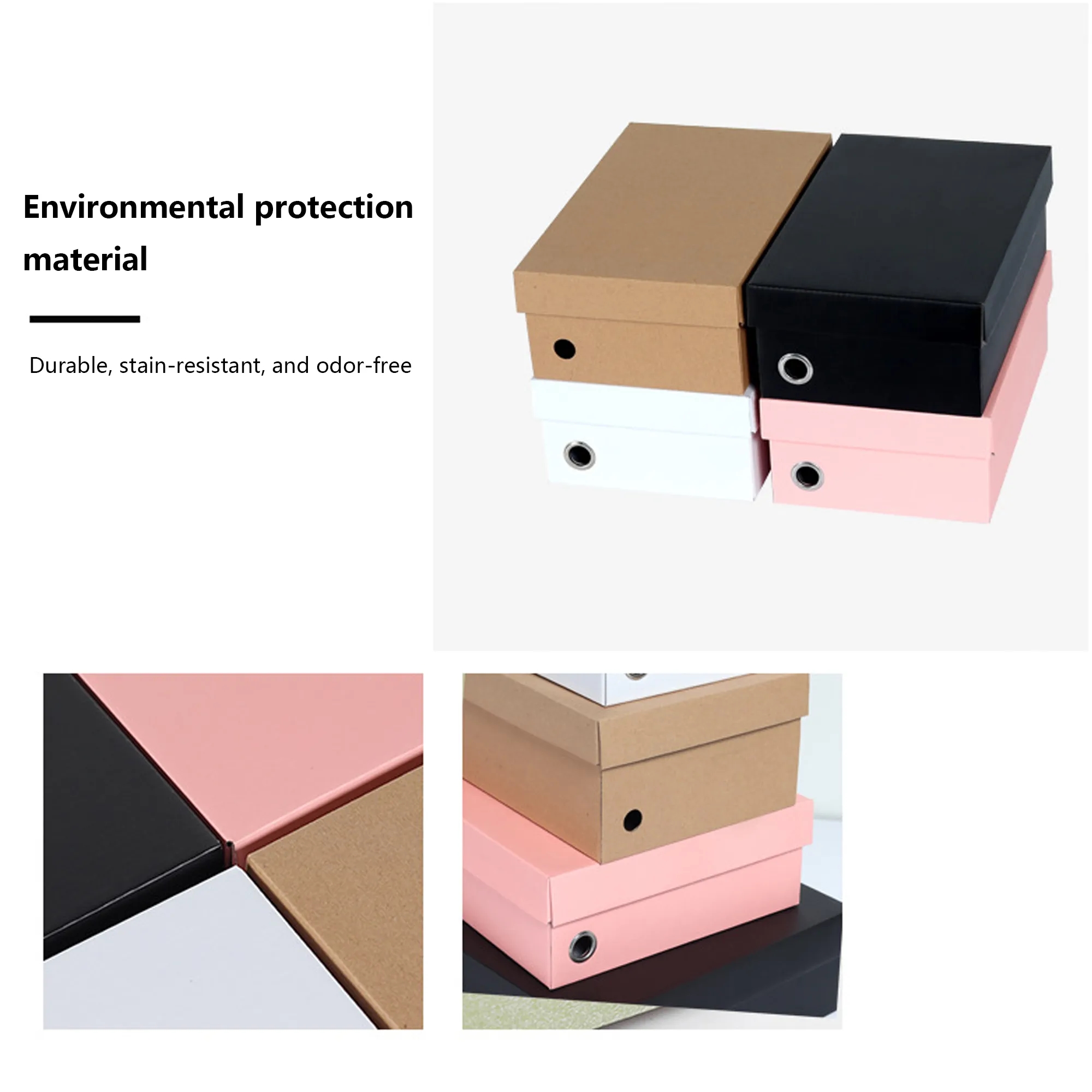 Kraft Paper Shoe Box Packaging, promotional household item with logo imprint 8
