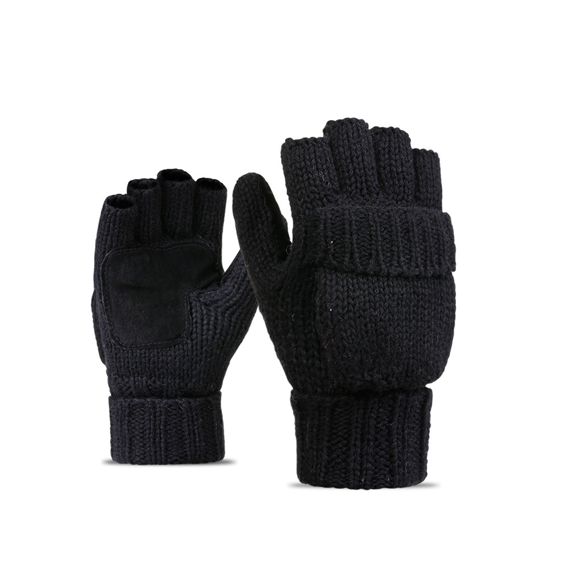 Convertible Finger Knit Mitten Glove 5