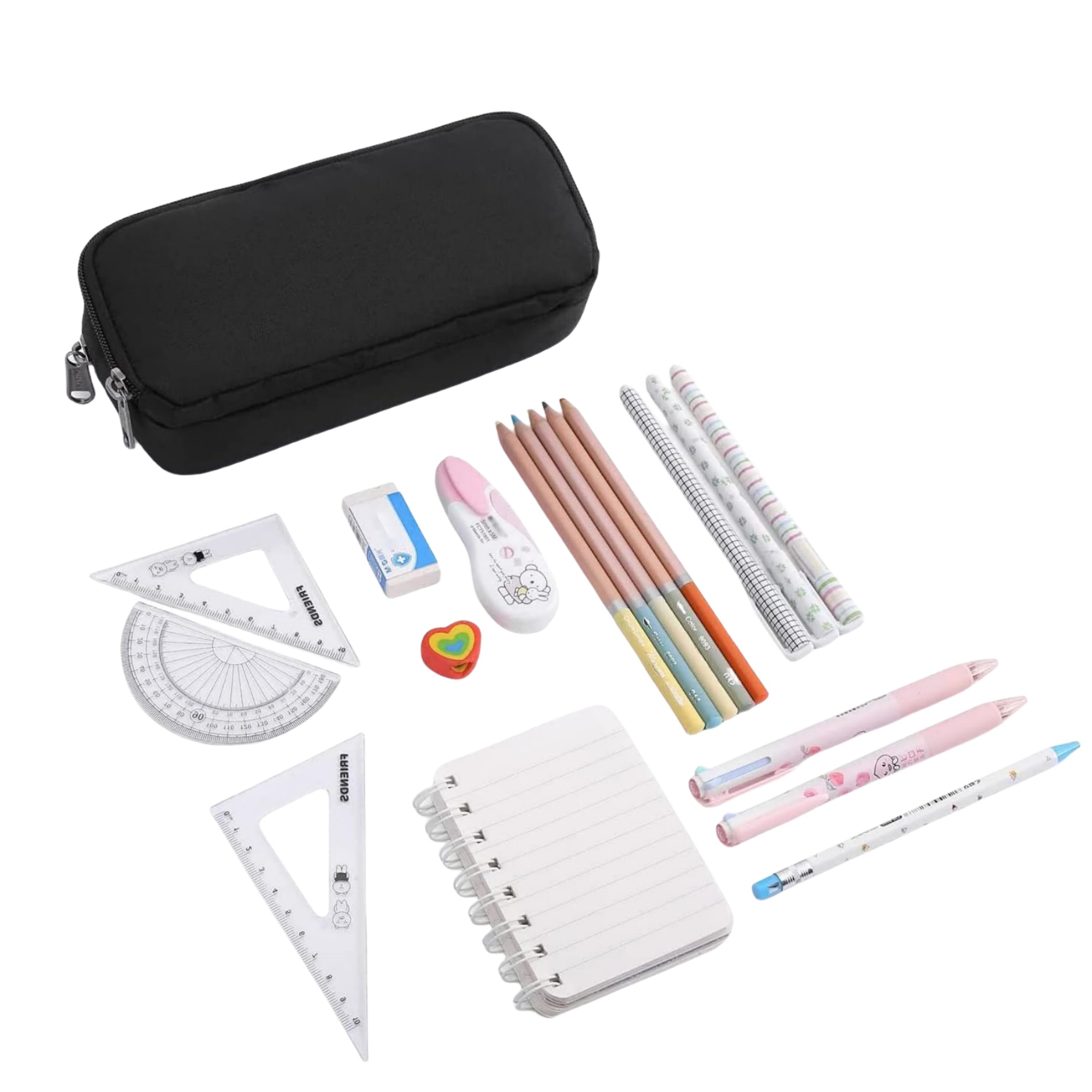 Large Capacity Double Layer Pencil Pouch Case 8
