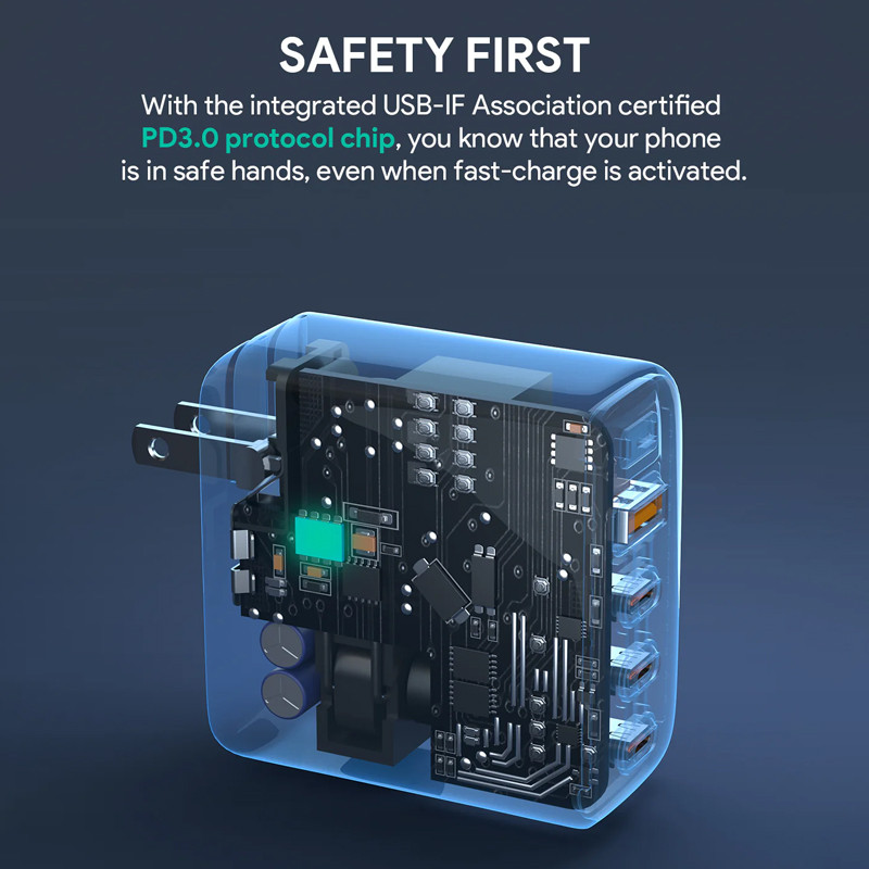 Aukey 4-Port PD 100W Wall Charger 10