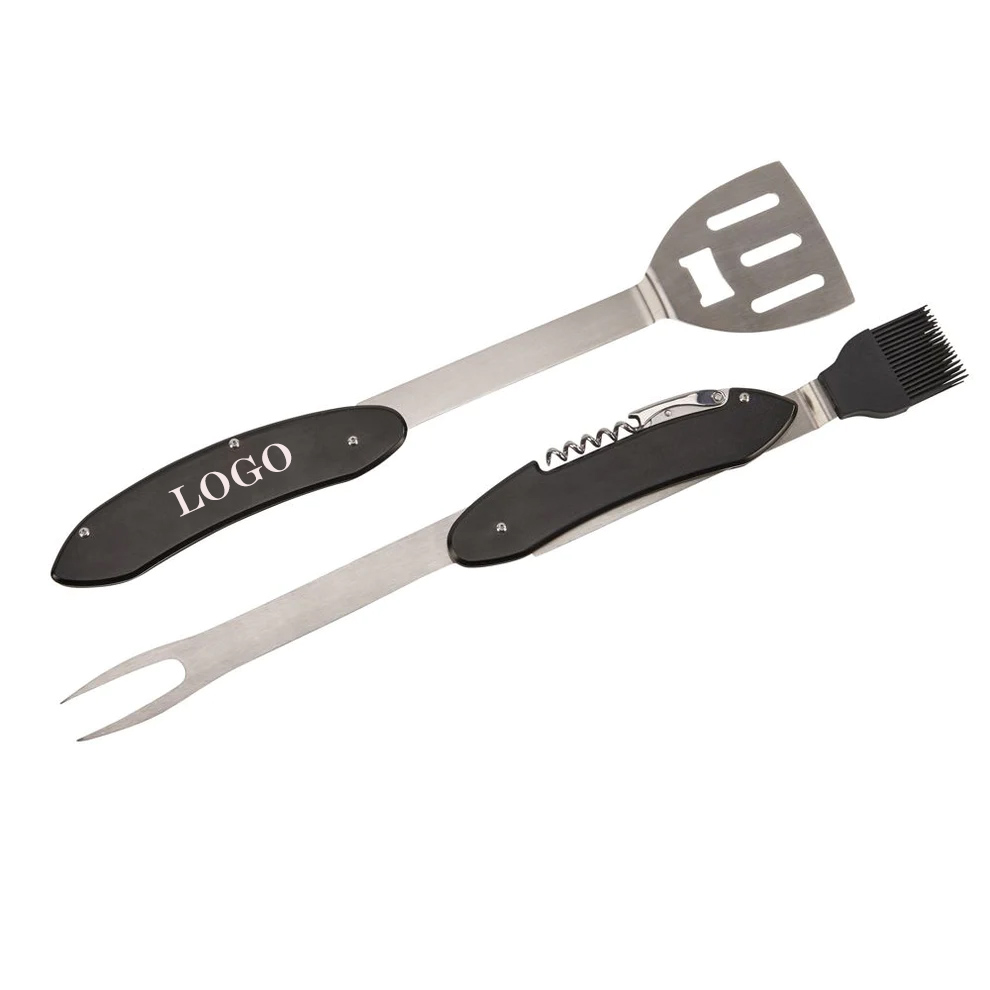 Folding BBQ Tools with Black Handle 3