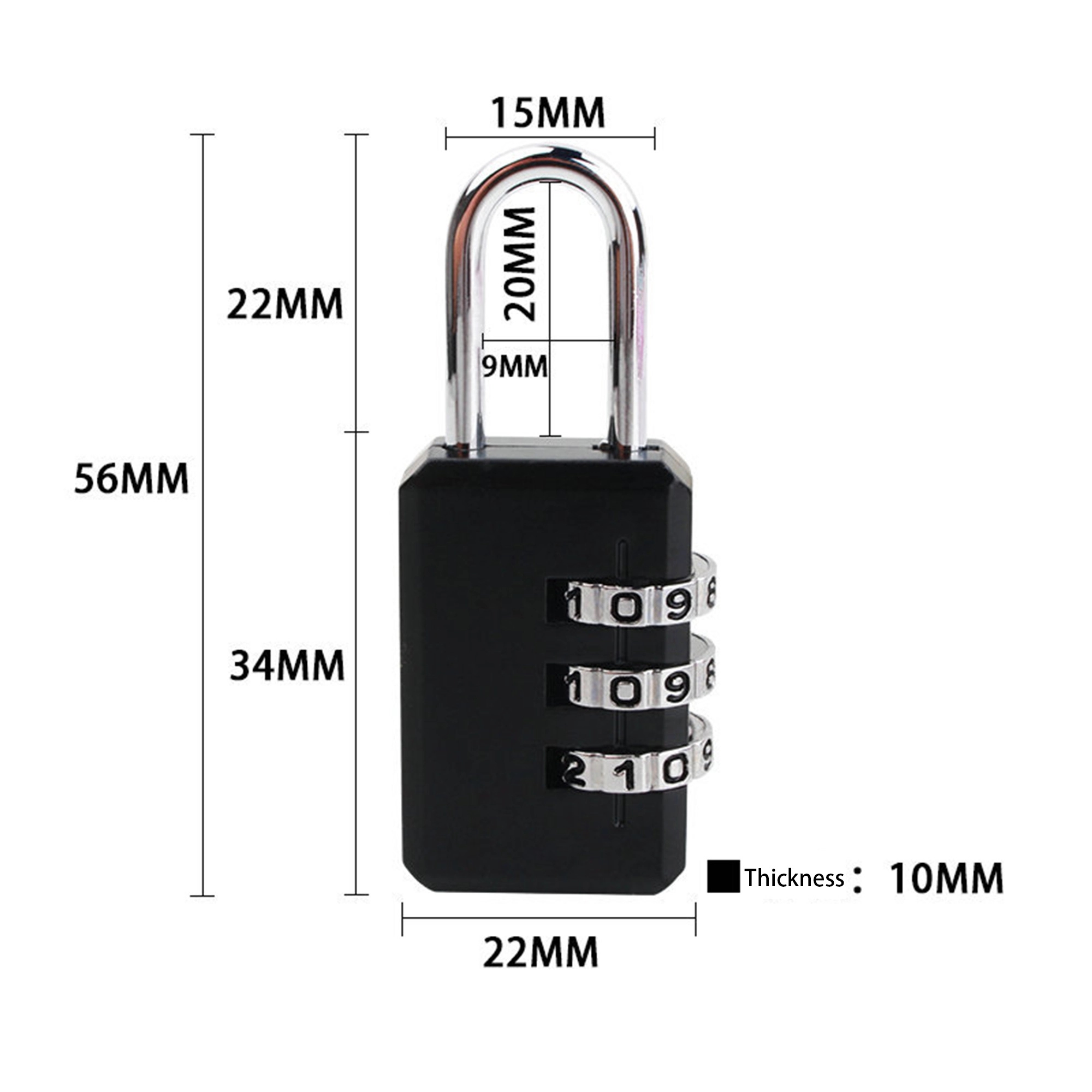 3 Digit Combination Lock 10
