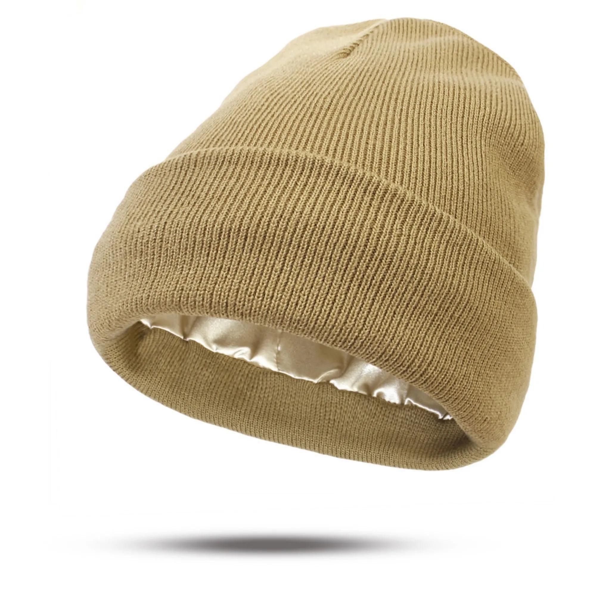 Satin Lined Knit Beanie Warm Soft Winter Hat 7
