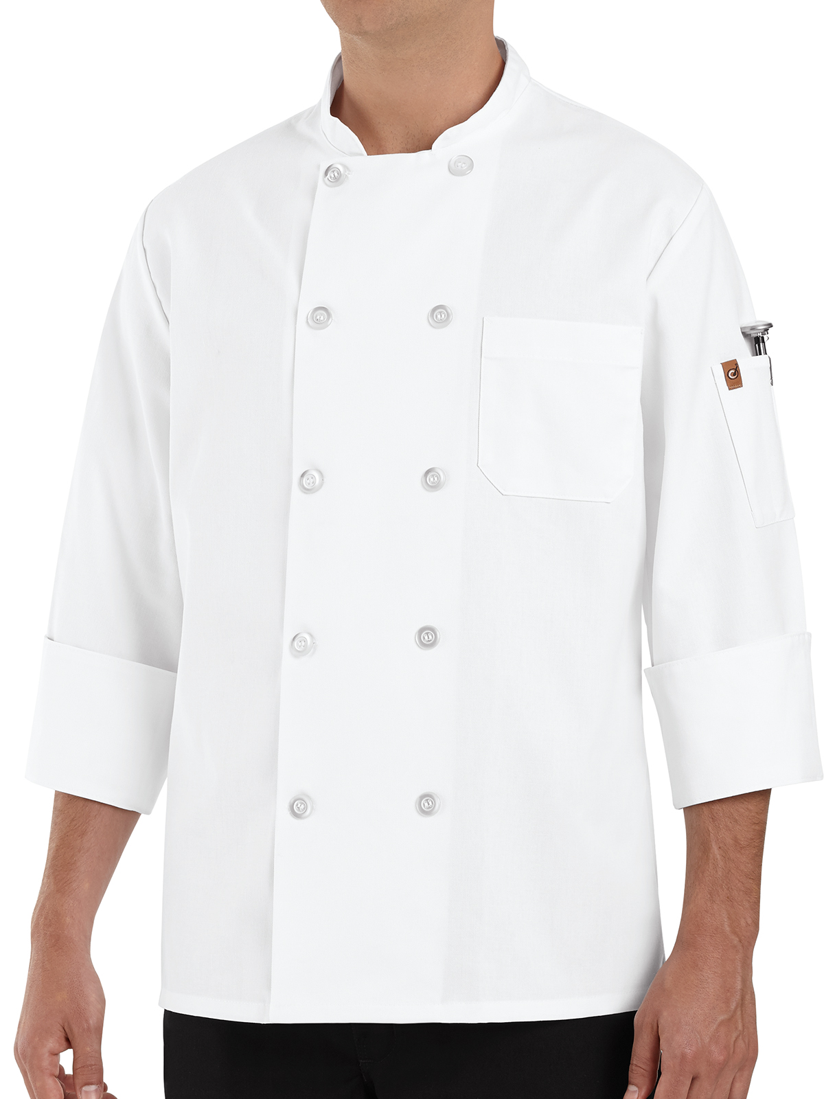 Red Kap Culinary - Unisex Ten Pearl Button 30" Poly-Cotton Chef Coat
