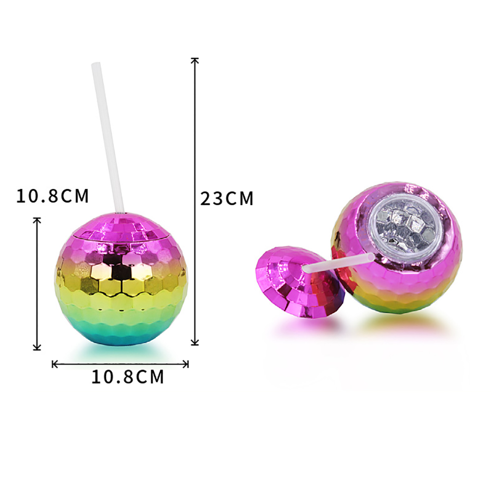 500ML Disco Ball Cup with Drinking Straw 3