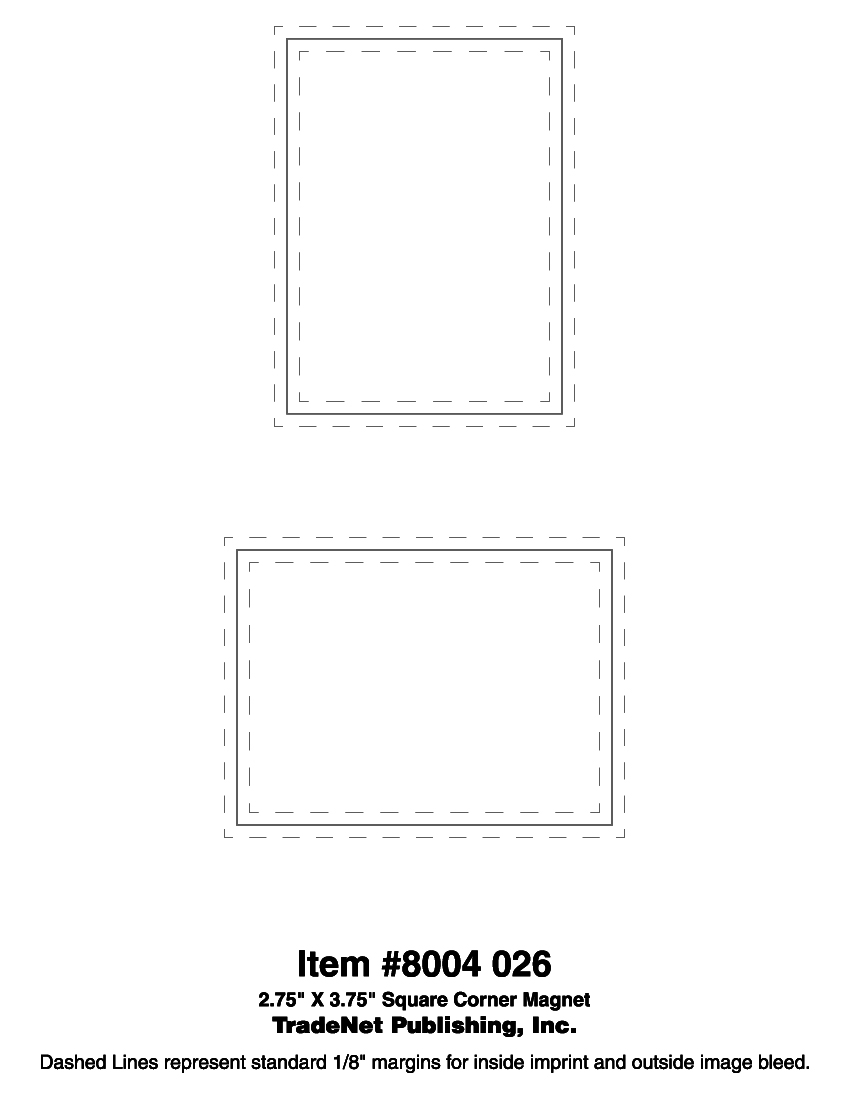 Magnet - 2.75x3.75 Square Corners - 25 Mil. 4