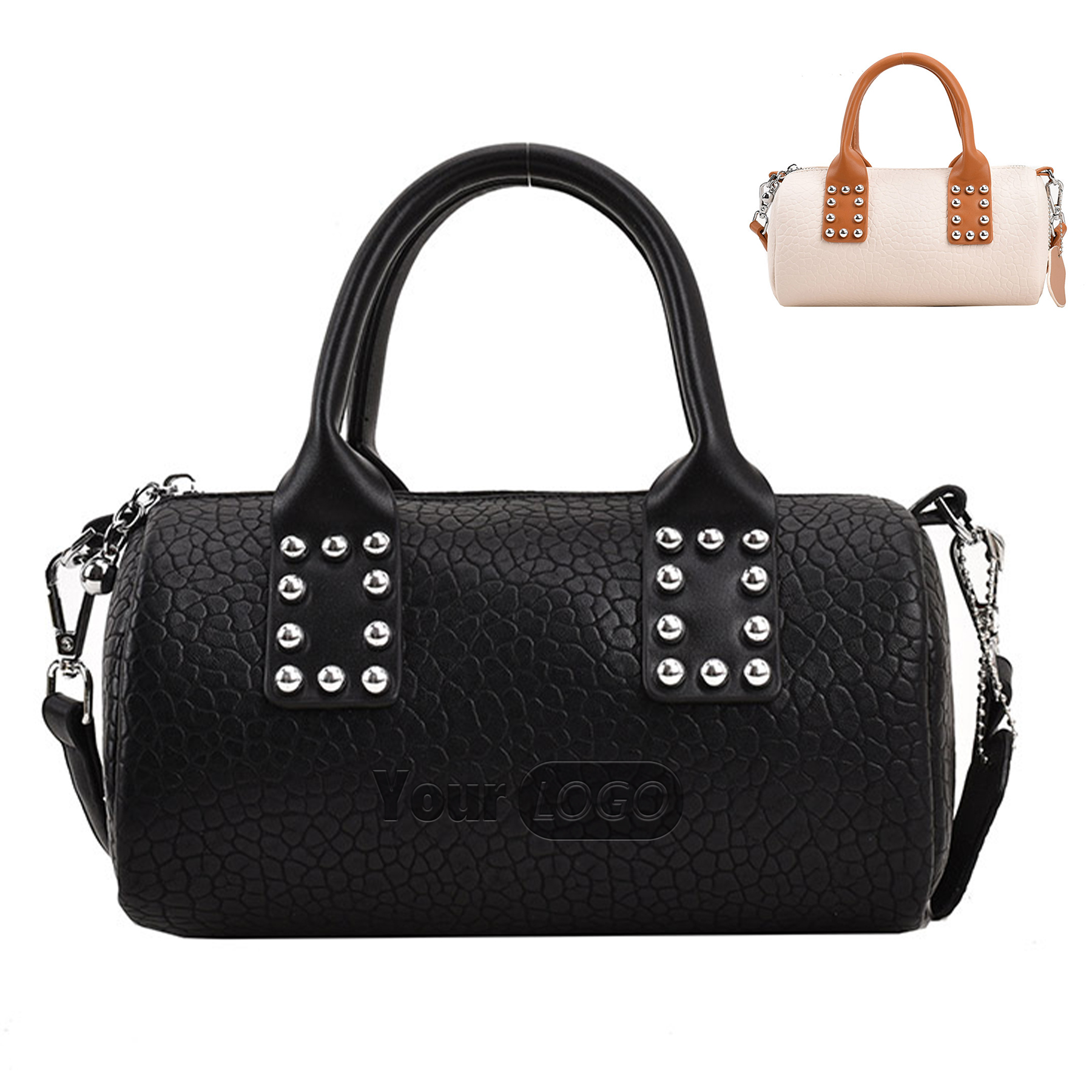 PU Stylish cylindrical diagonal bag 3