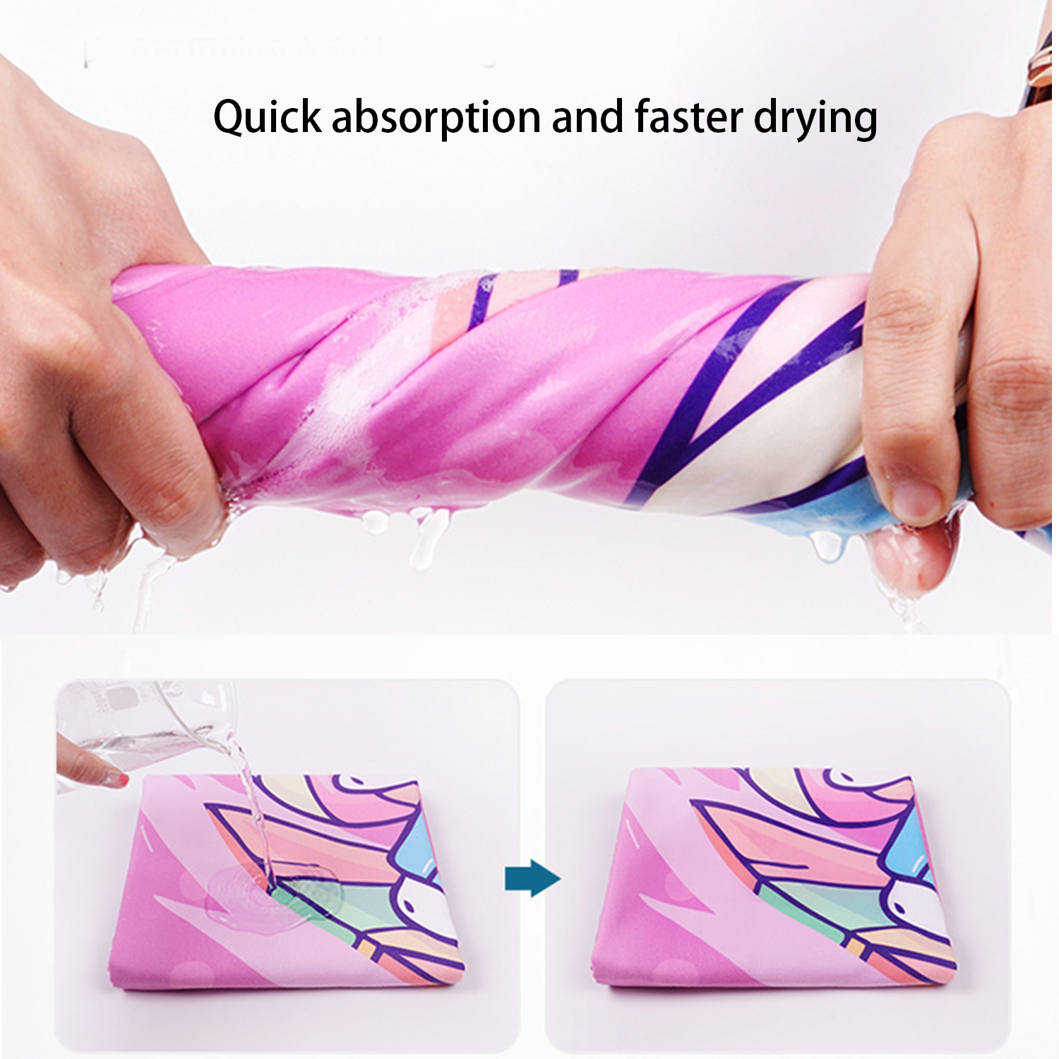 Hooded cloak bath towel for children 7