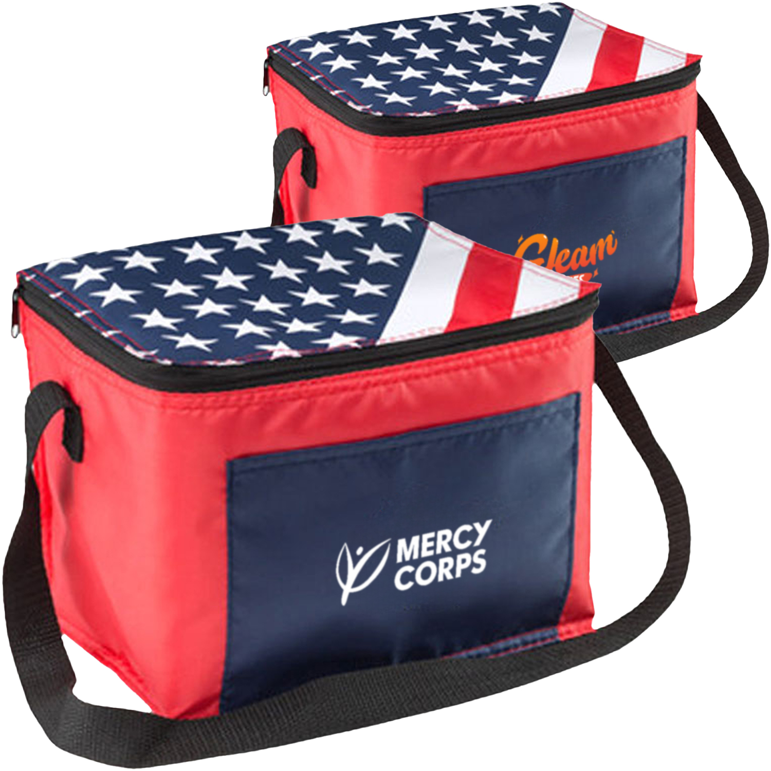 USA Flag PEVA Insulated Lunch Bag 3