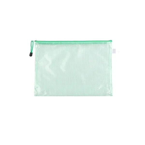 A4 Transparent Grid Zipper Bag 2