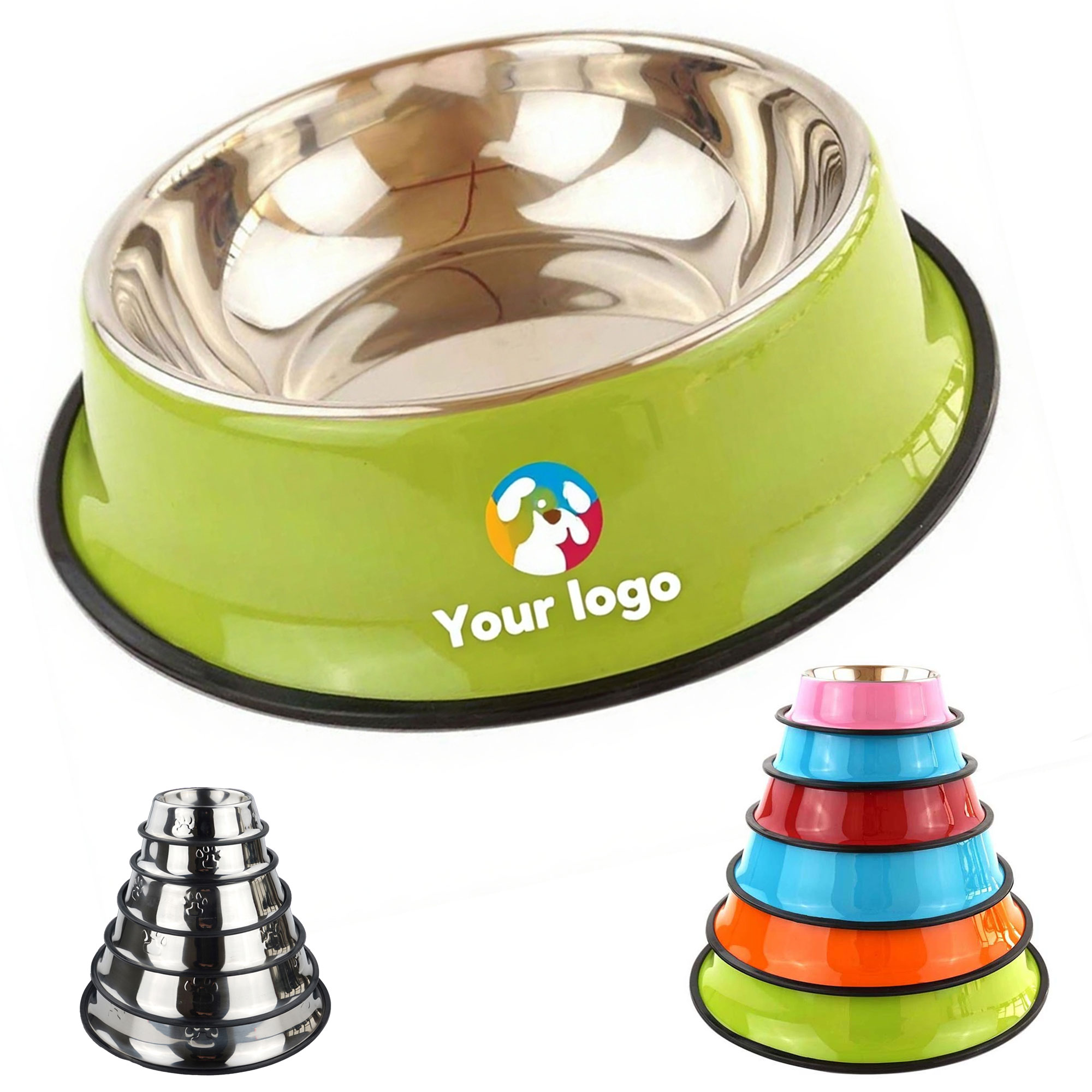 Stainless Steel Pet Bowl Colorful 7
