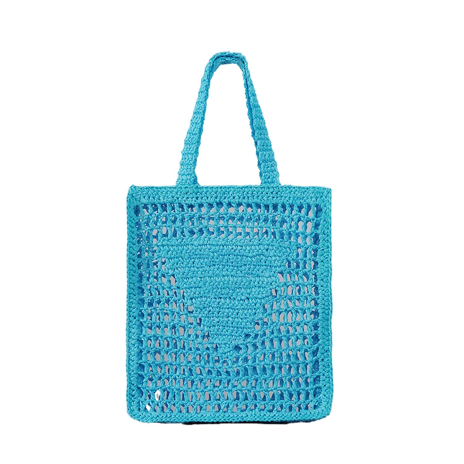 Spacious Crochet Beach Tote Bag – Straw & Mesh 7