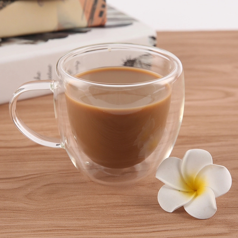 2.5oz Crystalite Double Wall Glass Coffee Mugs 2