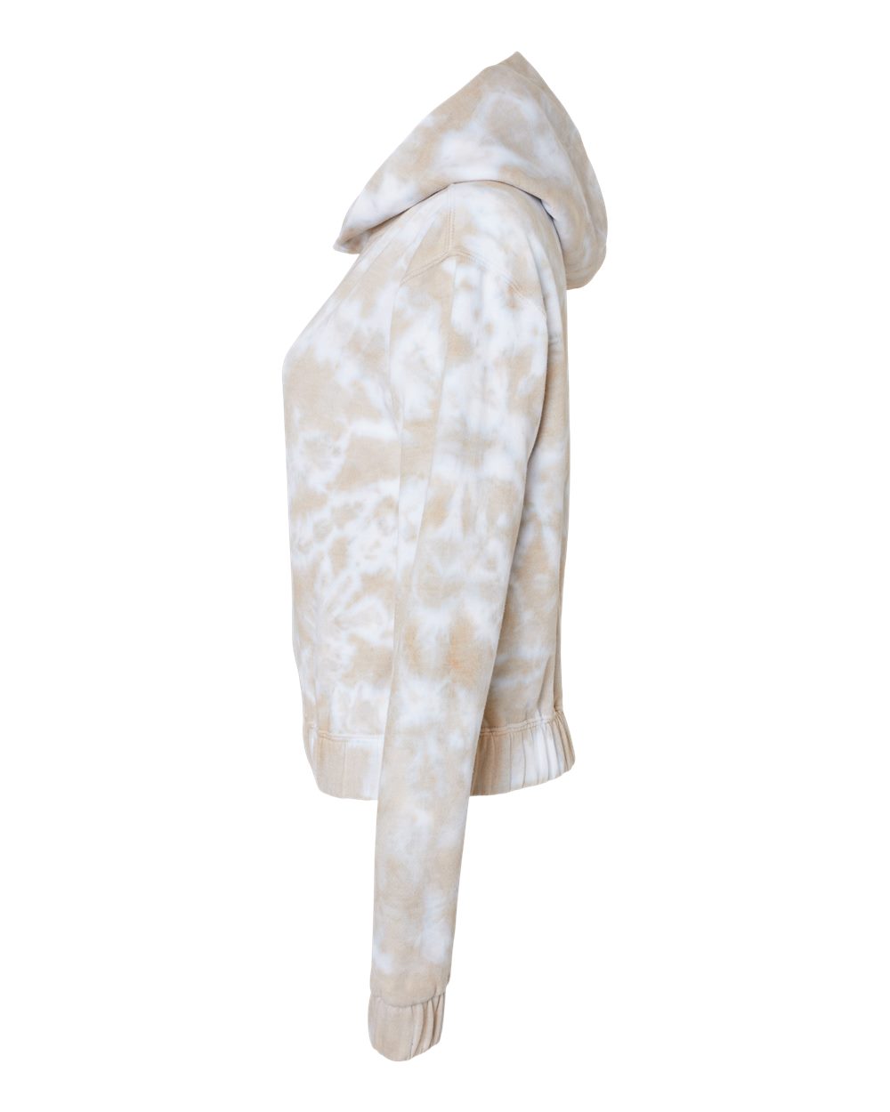 Women's Sueded Fleece Tie-Dyed Crop Hooded Sweatshirt - W23718 24