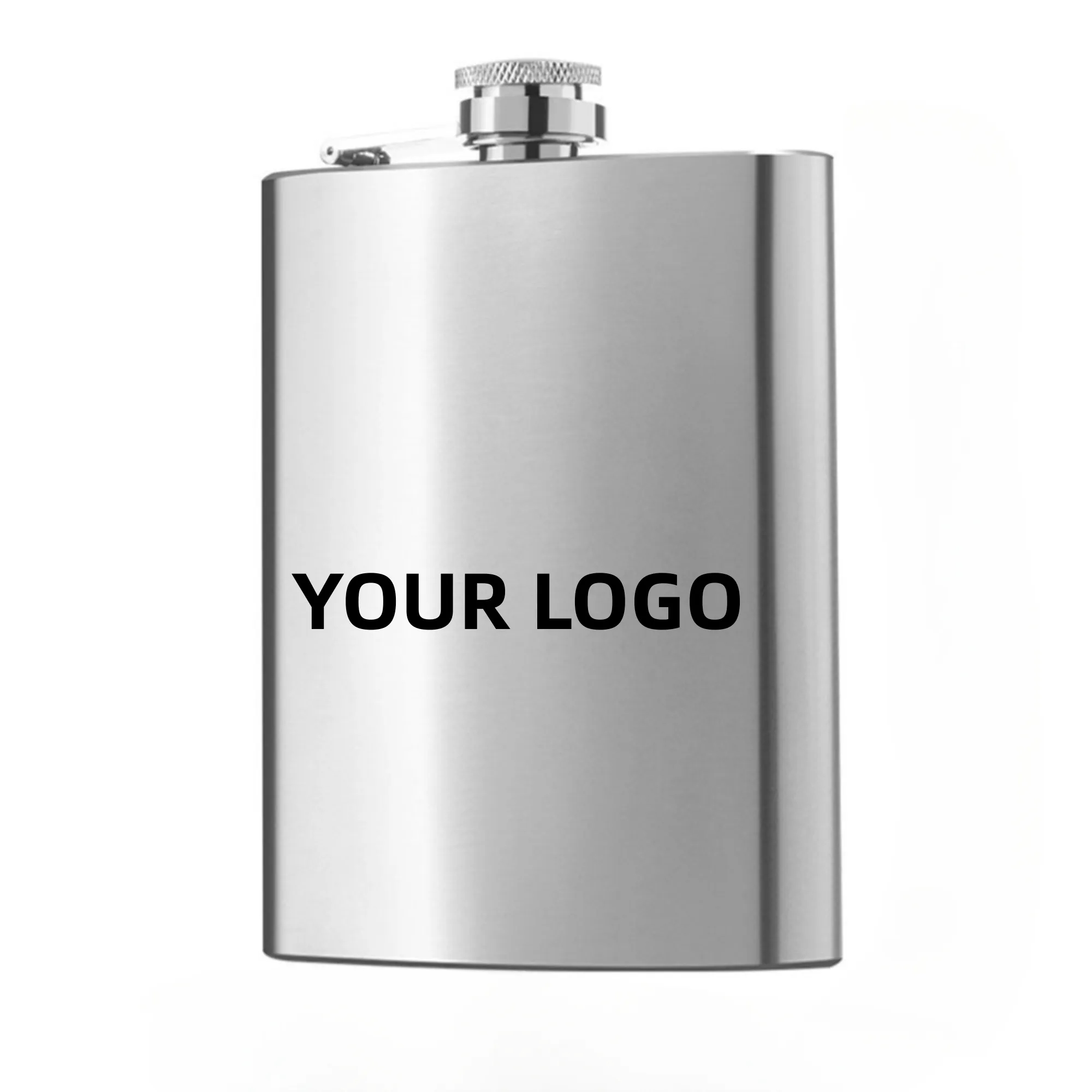 8oz Stainless Steel Wine Alcohol Bottle, custom water bottle with logo imprint 1